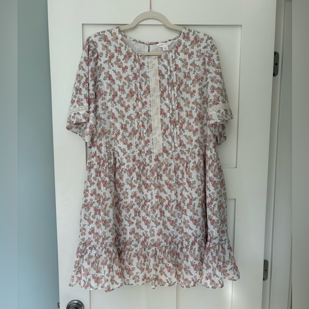 Jillian Harris X Joe Fresh Tiered Cotton Floral Mini Dress - Size Medium - Picture 5 of 11
